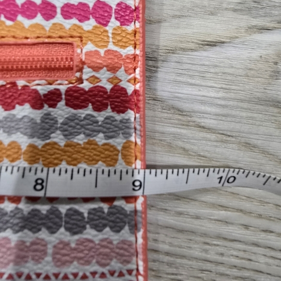 Vera Bradley Slim Travel Organizer In Confetti Stripes Retired Print - Picture 6 of 7